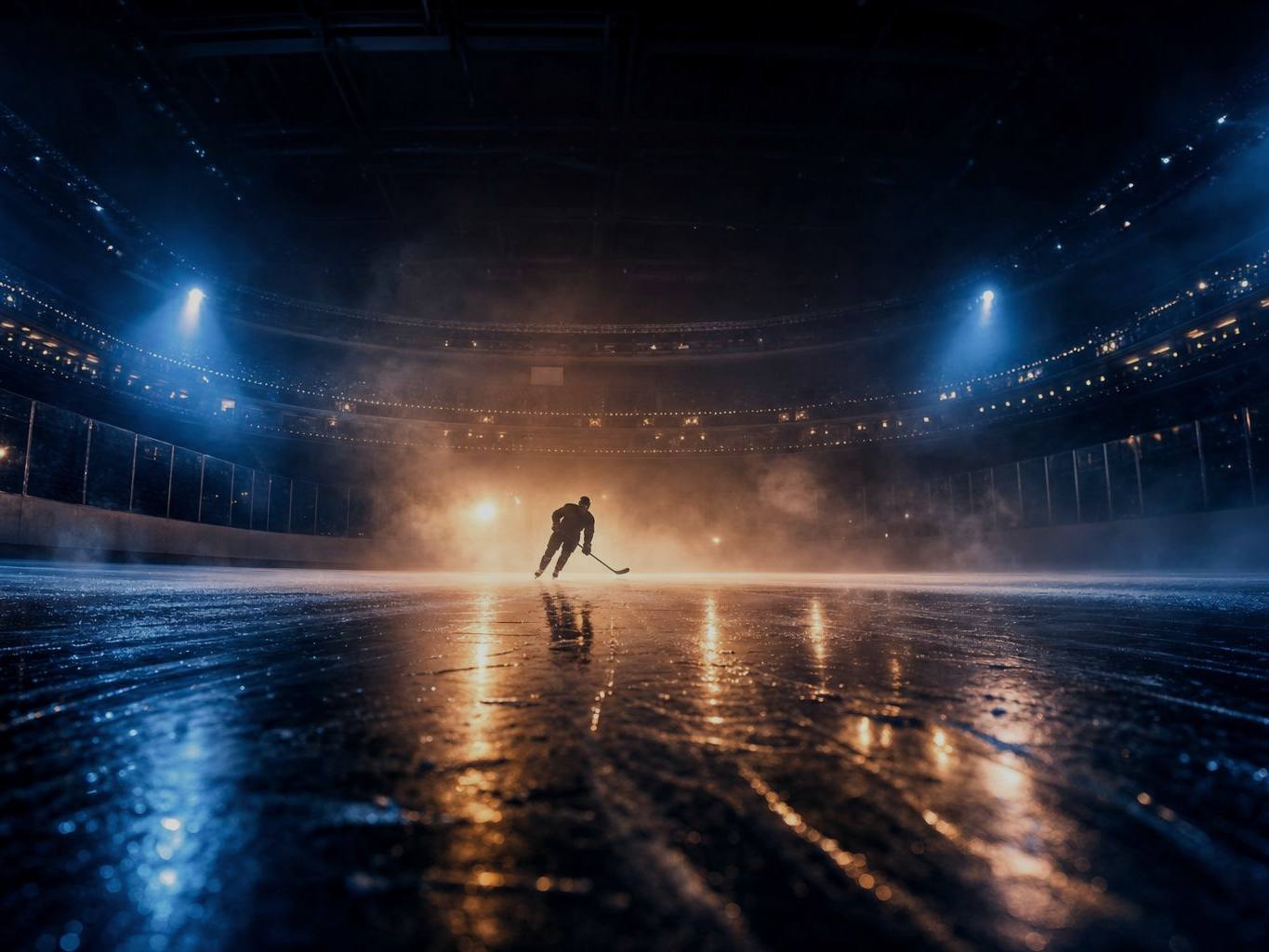 Editorial hockey scene