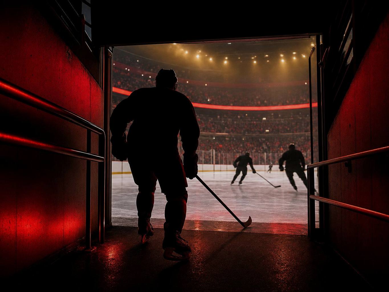 Editorial hockey scene
