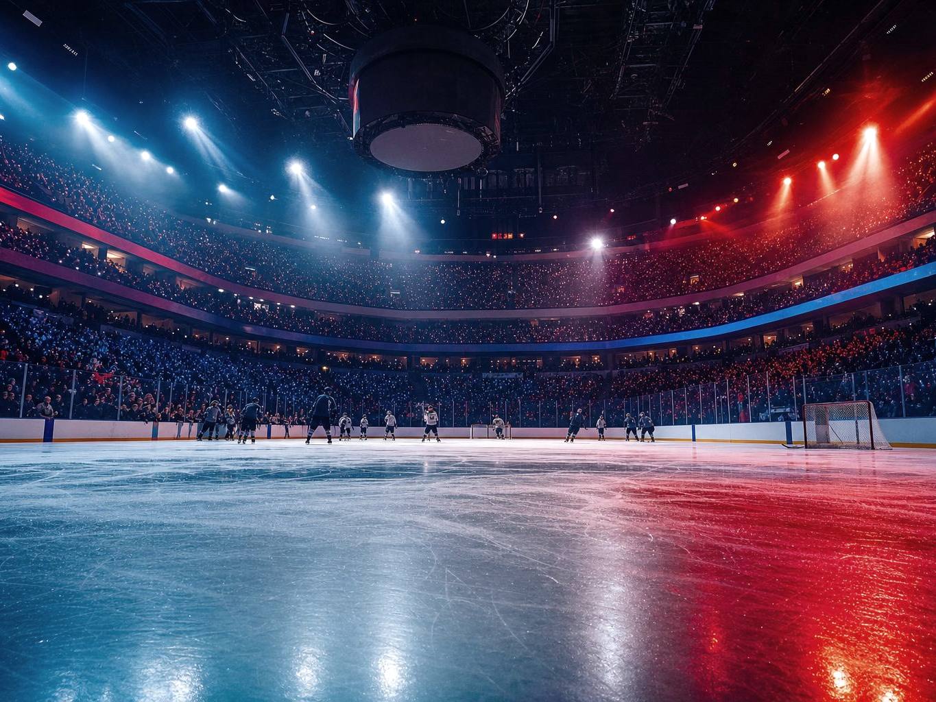 Editorial hockey scene